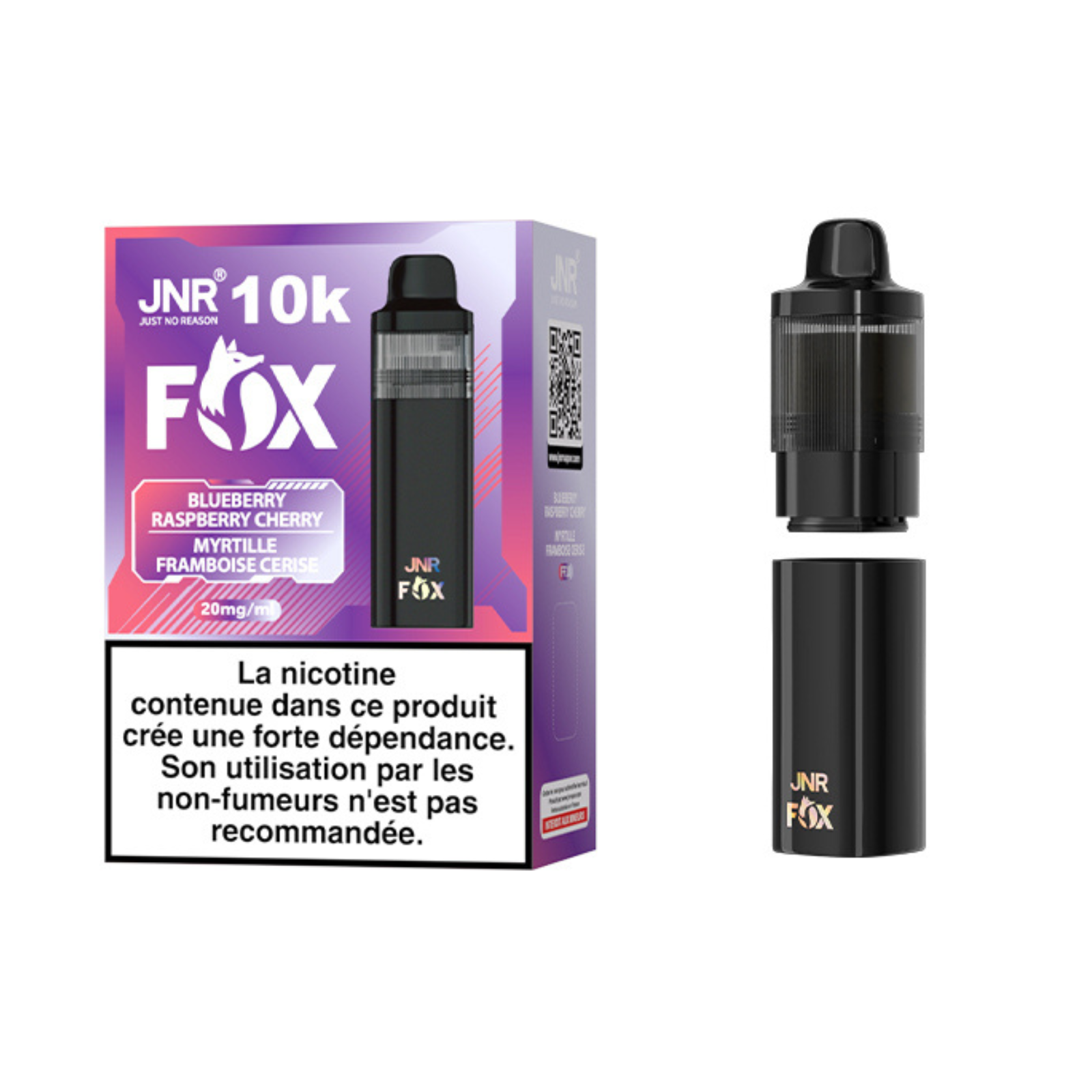 JNR Fox 10K - 20mg - Blueberry Raspberry Ice